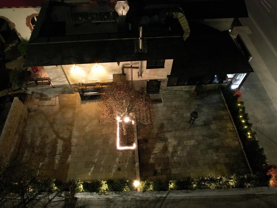 Biergarten Draufsicht